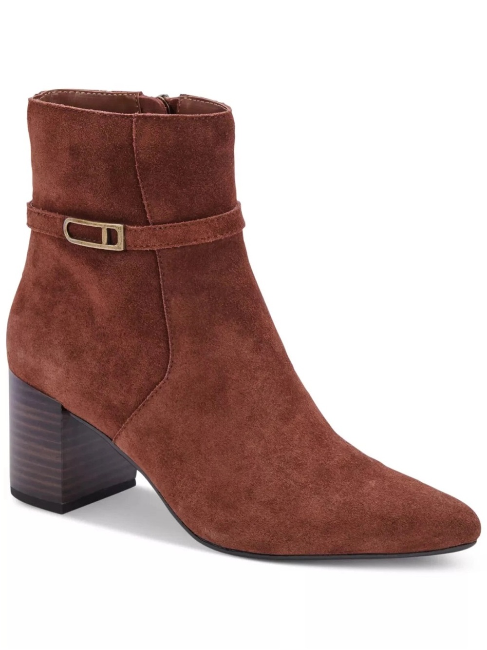 NWOB Aqua College Women's Tatum Waterproof Ankle Booties in Rust Brown Sz 8.5